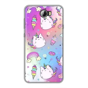 Чехол Unicorn на Huawei Y5II (Радуга и Единорог)