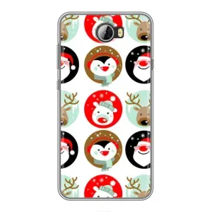 Силиконовый бампер на рождество для Huawei Y5II (Рождественский принт)