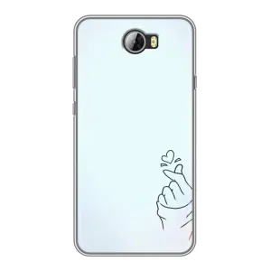 Чохол (Знак сердечка) для Huawei Y5II (Сердечко на блакитному)