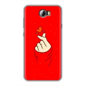 Чохол (Знак сердечка) для Huawei Y5II (Сердечко на червоному)