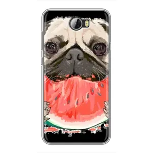 Чохол (ТПУ) Милі песики для Huawei Y5II (Смішний Мопс)