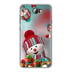 Чехлы на Новый Год Huawei Y5II (Снеговик в шапке)