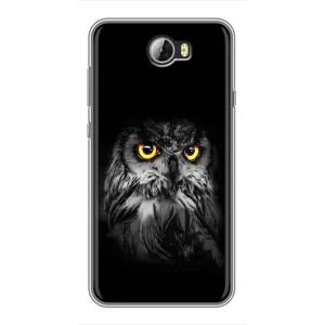 Чехлы с принтом СОВЫ для Huawei Y5II (Сова на чёрном)