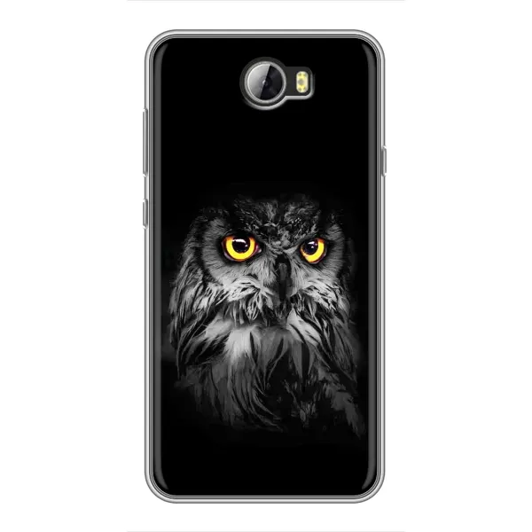 Чехол с рисунком «Сова на чёрном» для Huawei Y5II Чехол с рисунком «Сова на чёрном» для Huawei Y5II