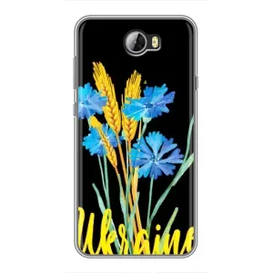Чехол с рисунком «Ukraine в цветочках» для Huawei Y5II