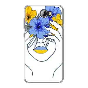Чехол на Huawei Y5II Украинский дизайн (Украинка на всю голову)