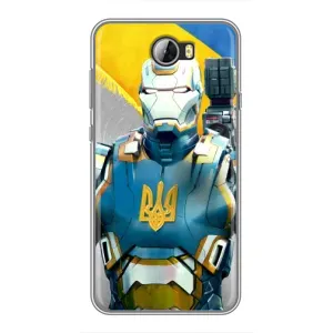 Силиконовый Чехол на Huawei Y5II (Я-Украина) (Украинский робокоп)