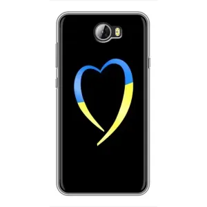 Силиконовый Чехол на Huawei Y5II (Я-Украина) (Украинское сердце)