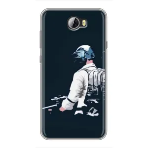 Силиконовый чехол с картинкой "Герой Pubg" на Huawei Y5II (В экиперовке)