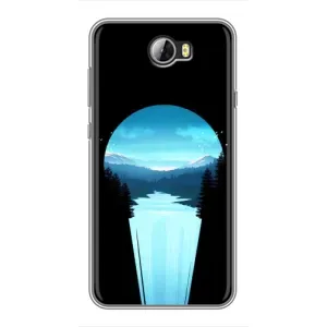 Літній Чохол на Huawei Y5II (Синій Водоспад)