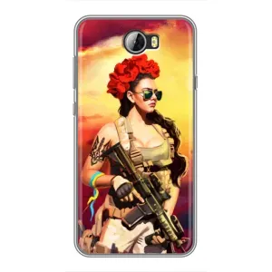 ЗСУ Чехлы (TPU) для Huawei Y5II (Женщина солдат)