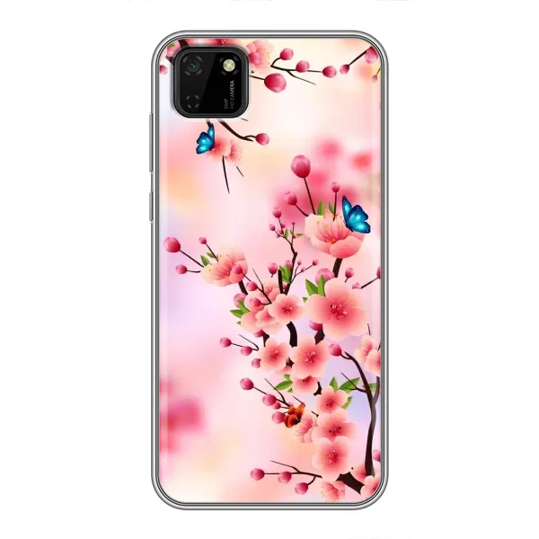Чехол с рисунком «Бабочки на сакуре» для Huawei Y5p Чехол с рисунком «Бабочки на сакуре» для Huawei Y5p