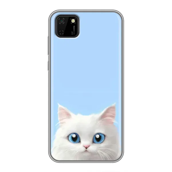 Чехол с рисунком «Белый кот» для Huawei Y5p Чехол с рисунком «Белый кот» для Huawei Y5p