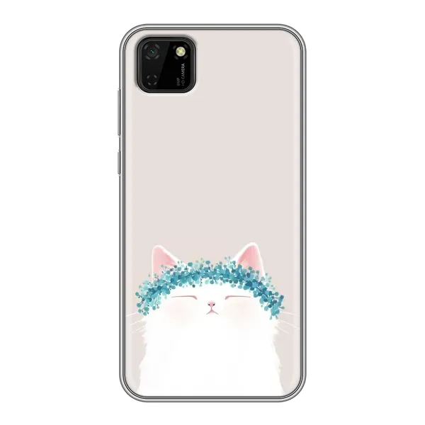 Чехол с рисунком «Белый котик» для Huawei Y5p Чехол с рисунком «Белый котик» для Huawei Y5p