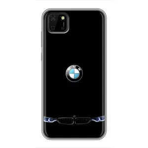 Силіконовий бампер з картинкою машини на Huawei Y5p (Чорний BMW)