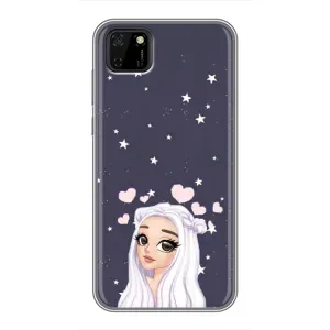 Чохол Стильні дівчата на Huawei Y5p (Дівчина та серця)