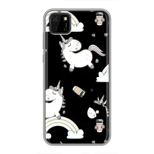 Чехол Unicorn на Huawei Y5p (Единорог с кофе)