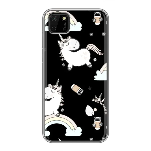 Чехол с рисунком «Единорог с кофе» для Huawei Y5p Чехол с рисунком «Единорог с кофе» для Huawei Y5p