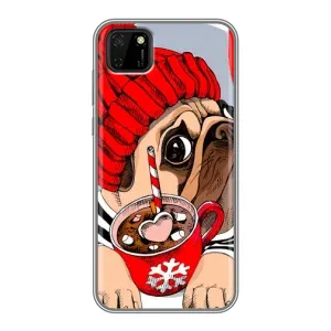 Бампер для Huawei Y5p с картинкой "Песики" (Грустная собака)