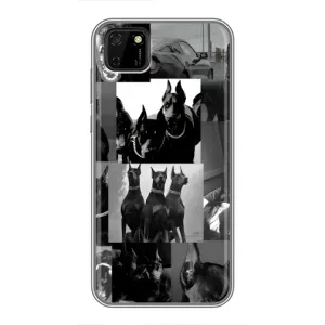 Чехол ДОБЕРМАН для Huawei Y5p (Коллаж Доберман)