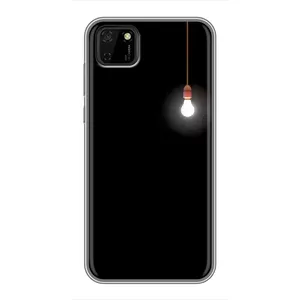 Чехол с картинками на черном фоне для Huawei Y5p (Лампочка)