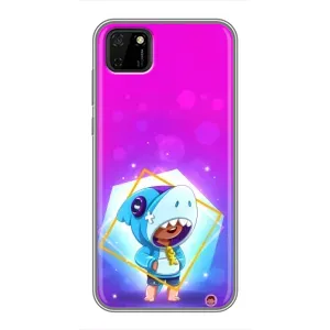 Чехол Бравл Старс для Huawei Y5p (Леон в костюме Акулы)