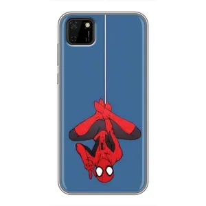 Чехол Супергерой Человека Паука на Huawei Y5p (На паутине)
