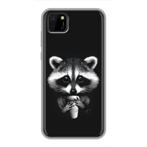 Силиконовый Чехол с Енотами на Huawei Y5p (С кофем)