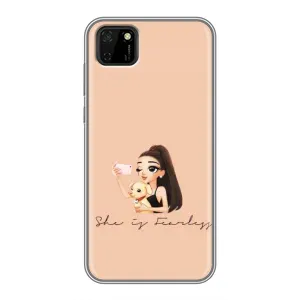 Силіконовый Чохол на Huawei Y5p з картинкой Модных девушек (З собакою)