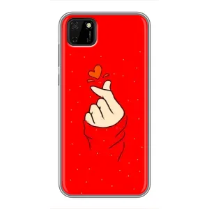 Чехлы (Знак сердечка) на Huawei Y5p (Сердце на красном)