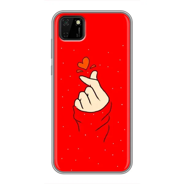 Чехол с рисунком «Сердце на красном» для Huawei Y5p Чехол с рисунком «Сердце на красном» для Huawei Y5p