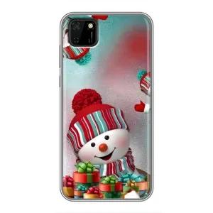 Чохли на Новий Рік Huawei Y5p (Сніговик в шапці)