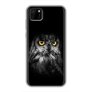 Чехлы с принтом СОВЫ для Huawei Y5p (Сова на чёрном)