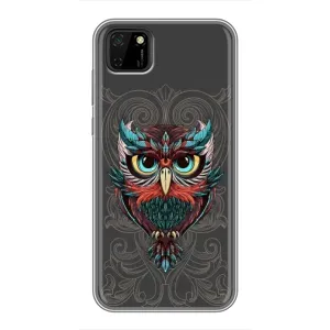 Чехлы с принтом СОВЫ для Huawei Y5p (Сова на сером)