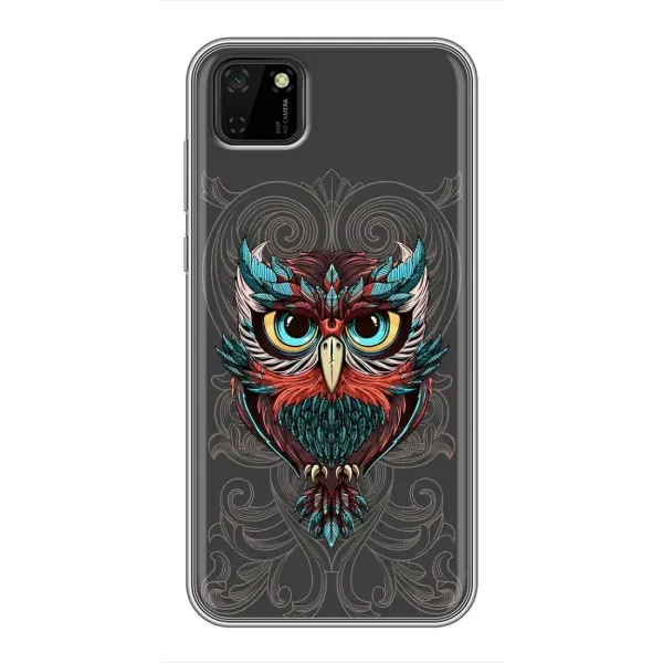 Чехол с рисунком «Сова на сером» для Huawei Y5p