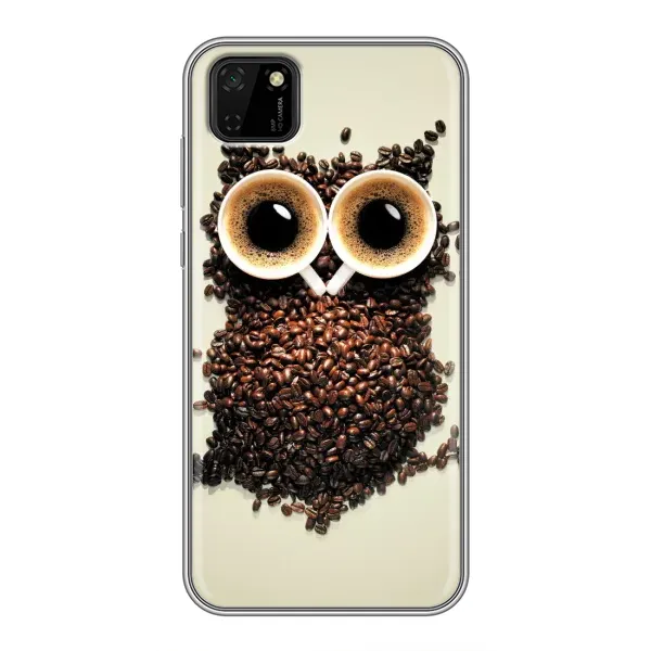 Чехол с рисунком «Сова с зерен кофе» для Huawei Y5p