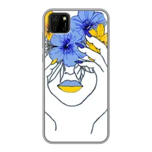 Чехол на Huawei Y5p Украинский дизайн (Украинка на всю голову)