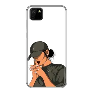 Силіконовый Чохол на Huawei Y5p з картинкой Модных девушек (У зеленому)
