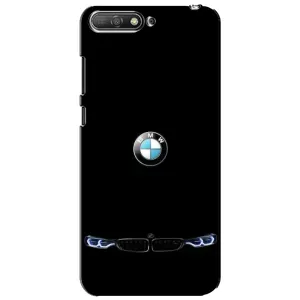 Силіконовий бампер з картинкою машини на Huawei Y6 2018 (Чорний BMW)