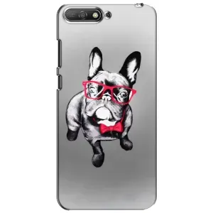 Чохол (ТПУ) Милі песики для Huawei Y6 2018 (Бульдог в окулярах)