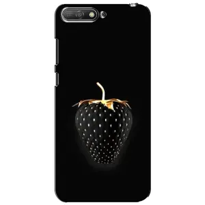 Чехол с изображением вкусной еды для Huawei Y6 2018 (Чёрная клубника)