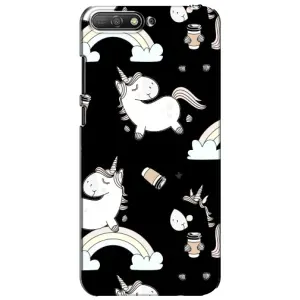 Чохол Unicorn на Huawei Y6 2018 (Єдинорог з кавою)