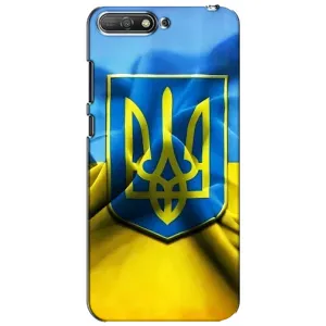 Чехол с картинкой (Патриотический ГЕРБ) на Huawei Y6 2018 (Герб и Флаг Украины)