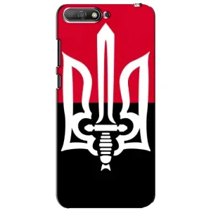 Чехлы УПА (Красно-Чёрный) на Huawei Y6 2018 (Герб Украины)