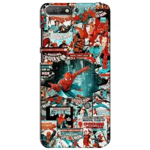 Чехол Супергерой Человека Паука на Huawei Y6 2018 (Комиксы Человек Паук)