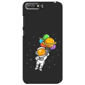 Силиконовый Чехол с принтом "Космонавты" на Huawei Y6 2018 (Космонавт с шариками)