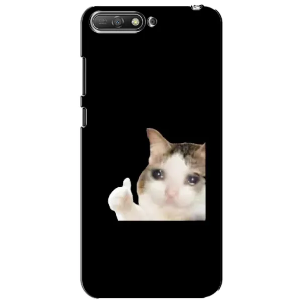 Чехол с рисунком «Кот в слезах» для Huawei Y6 2018 Чехол с рисунком «Кот в слезах» для Huawei Y6 2018