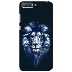 Чохол з картинкою на Huawei Y6 2018 (Лев – синій)