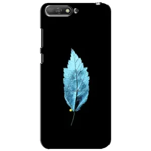 Чехол с картинками на черном фоне для Huawei Y6 2018 (Листочек)