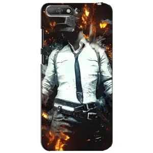 Силиконовый чехол с картинкой "Герой Pubg" на Huawei Y6 2018 (Man Пубг)